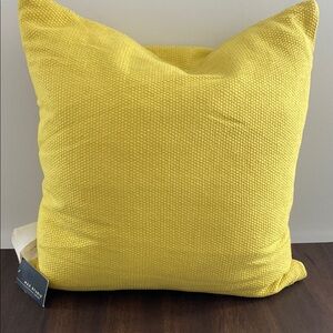 Max Studio Yellow Accent Pillow Vibrant Textured Design